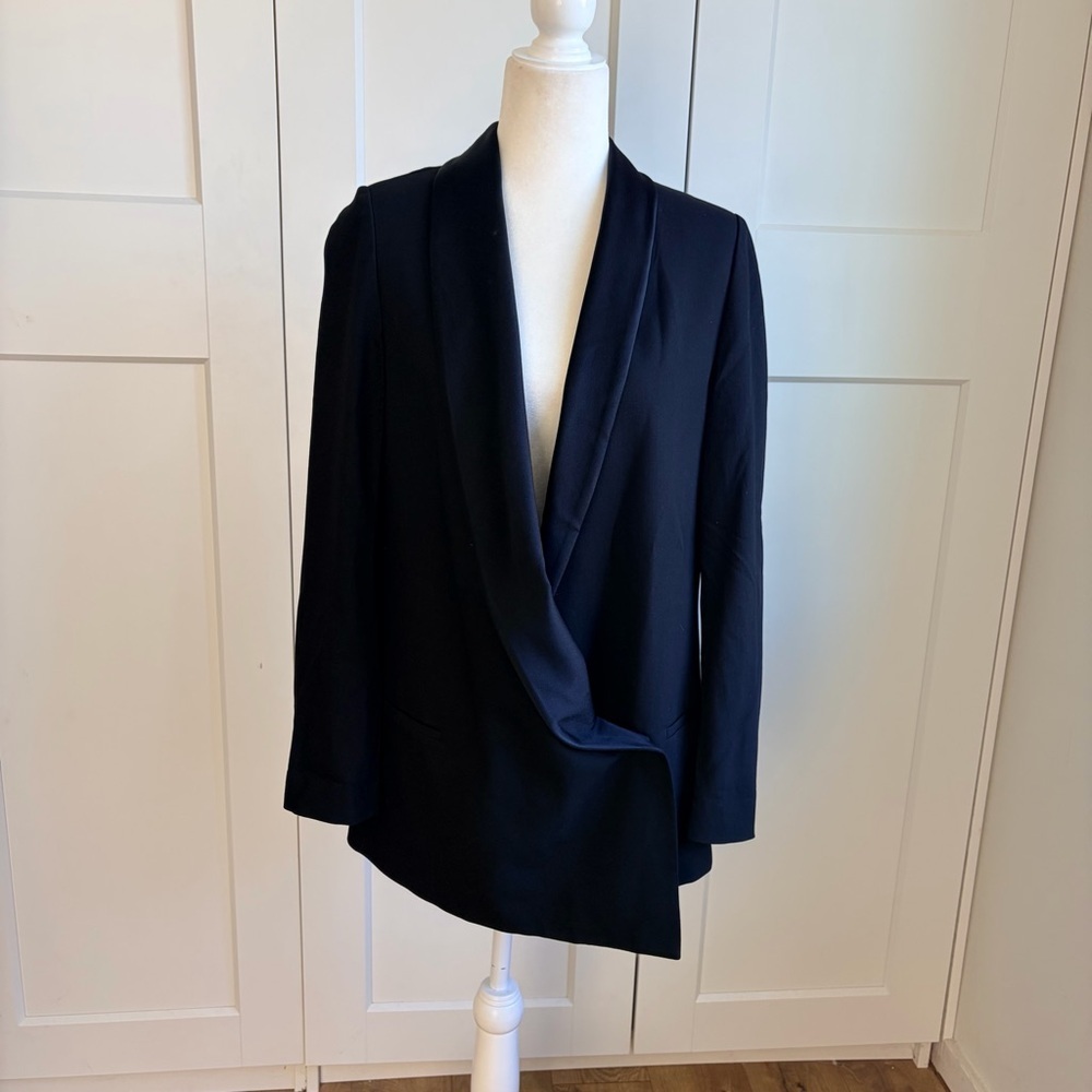 All Saints Black Draped Women's Blazer | 6